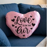 ''Love Is In The Air'' Printed Heart Cushion Gift