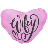 ''Wifey'' Printed Heart Cushion Gift 