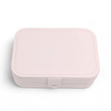 Personalized Pink Jewelry Box with Name Engraving and Multiple Dividers