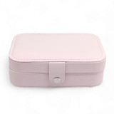 Personalized Pink Jewelry Box with Name Engraving and Multiple Dividers