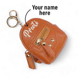 Personalized PU Leather Keyring Bag