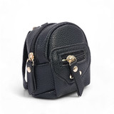 Customizable PU Leather Keyring Bag-Black