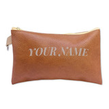 Customized Single Compartment PU Leather Purse for Everyday Use-Brown