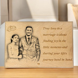 Personalized Laser Engraved Wooden Board for Couple