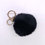 Stylish Black Fur Keyring