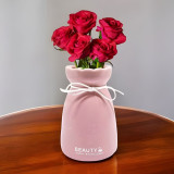 Red Rose Bouquet in Ceramic Vase