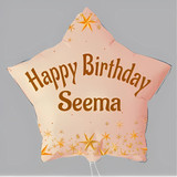 Customized Star-Shaped Happy Birthday Balloon (Small Size)