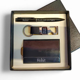 Personalized Gift Set: Cardholder, Keyring & Pen(DCH-03)