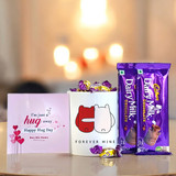 Hug Day Happiness: Lovely Mug with Chocolate Treats
