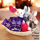 Delightful Hugs & Chocolates Combo Basket