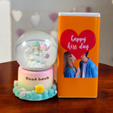 Kiss Day Keepsake: Couple Globe & Chocolate Romance