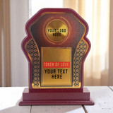 Trophy Designed Golden Wooden Token Of Love-Large Size