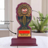 The Floral Tribute Trophy Featuring Golden Detailing
