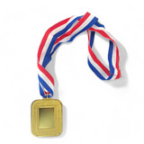 Square-Shaped Gold Award Medal