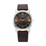Titan Karishma Brown Dial Analog Leather Strap Men's Watch-1644SL01
