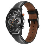 Titan Octane Black Dial Leather Strap Men's Watch -1805KL02