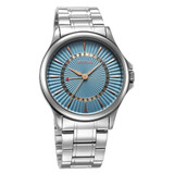 Titan Karishma Stainless Steel Men's Watch with Blue Dial- 10038SM01