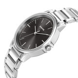 Sonata Quartz Analog Grey Dial Stainless Steel Strap Watch for Men- 77083SM05