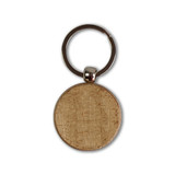 Buddha Design Laser Engraved Wooden Keyring - Symbol of Peace & Mindfulness