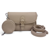 Versatile Chrisbella Bag With Both Crossbody & Shoulder Straps-Beige