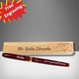 Personalized Red Metal Pen with Free Name Engraving – Perfect Valentine's Day Gift
