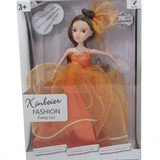 Xinbeier Fashion Pretty Girl Doll (Orange Dress)