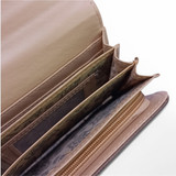 Trendy Greyish Brown PU Leather Purse