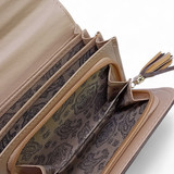 Trendy Greyish Brown PU Leather Purse