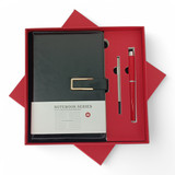 Personalised A5 Black Notebook & Metal Pen Set Box (Pen's colour may vary)