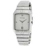 Titan White Dial Analog Watch for Men (9264SM01)