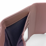 Fashionable Salmon Pink PU Leather Hand Purse