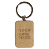 Ride Safe Laser Engraved Wooden Keyring with Custom Name