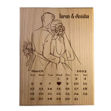 Cherished Couple Love Photo: Laser Engraved on Wooden Board with Stand Cherished Couple Love Photo: Laser Engraved on Wooden Board with Stand