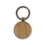 Laser Engraved Ride Safe Wooden Keyring with Personalized Name