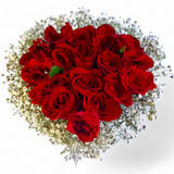 Classic Love Rose Bouquet with Gypsy