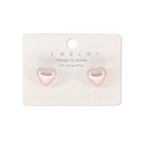 Charming Silver Pin with Heart-Shaped Pink Top