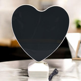 Heart-Shaped Mini Magic Mirror with LED Light Photo Frame