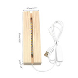 USB-Powered LED Wood Light Base for Night Lamps