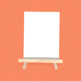 Personalized Silver Metal Sheet With Your Photo On Wooden Easel