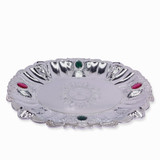 Elegant Silver-Coated Oval Tray