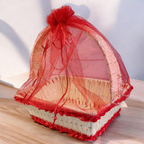 Elegant Red Net Handle Basket - Large Elegant Red Net Handle Basket - Large