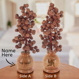 Personalized Rudraksha in a Wooden Vase