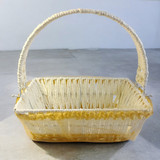 Large Stylish Yellow Net Handle Basket