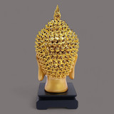 Golden Buddha Face Decorative Showpiece