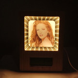 LED Lighting Photo Frame Featuring Digital Watch With Date