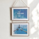 Modern Twin Frame Hanging Decor-Medium Size