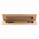 Customizable Wooden Pen Holder With Bamboo Pen