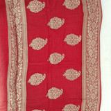 Captivating Red Plain Premnagar Saree
