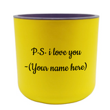 Personalized Yellow Self-Watering Pot With Your Recipient's Name