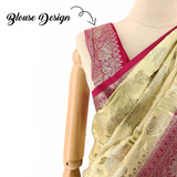 Soft Green Banglori Silk Saree with Elegant Pink Border Detail